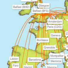 easyJet Route Map
